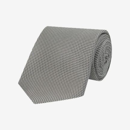 Turnbull & Asser Light Grey Silk Tie