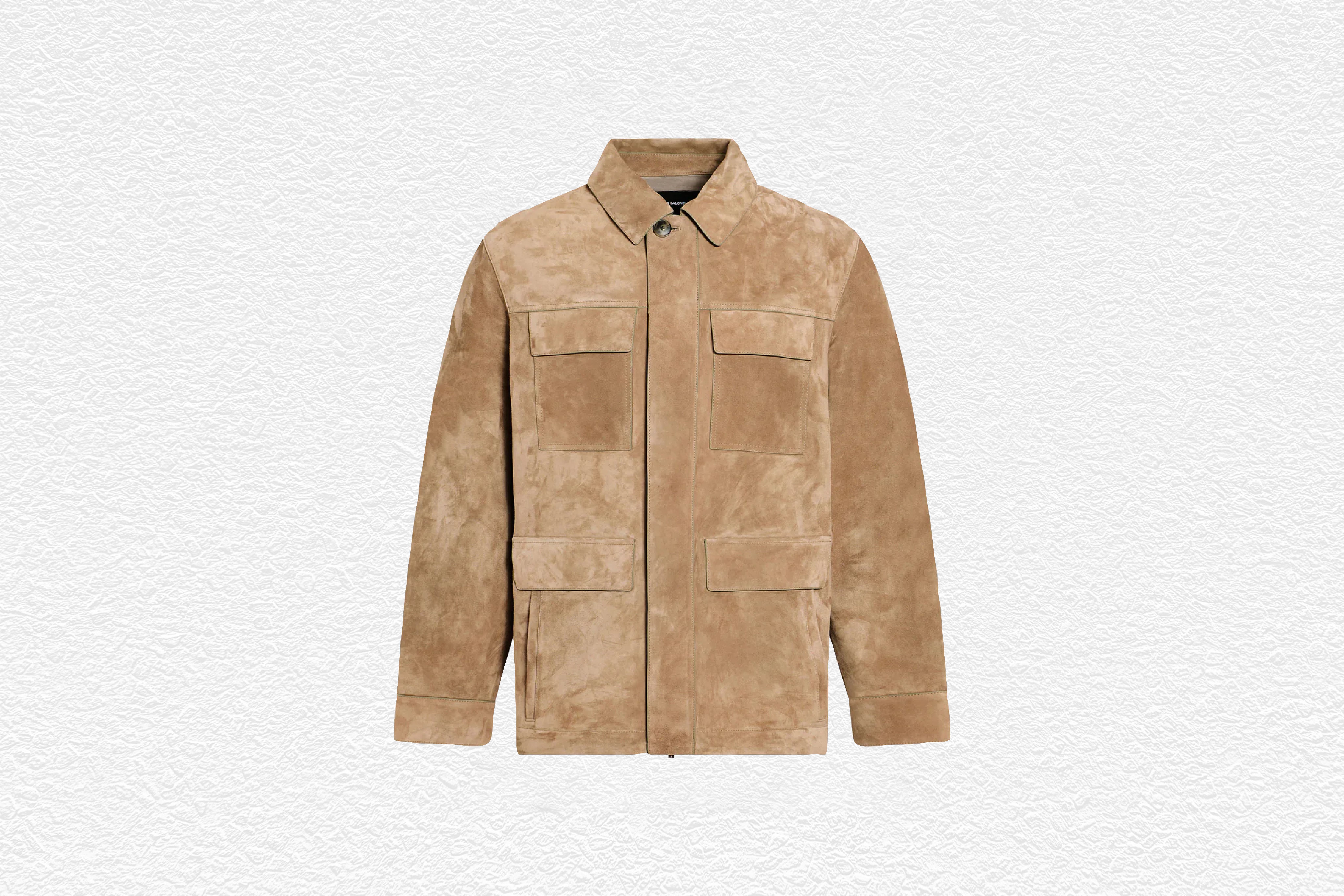 Suede Finish Calfskin Safari Jacket