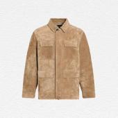 Suede Finish Calfskin Safari Jacket