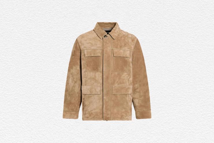 Suede Finish Calfskin Safari Jacket
