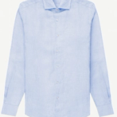 Luca Faloni Sky Blue Portofino linen shirt