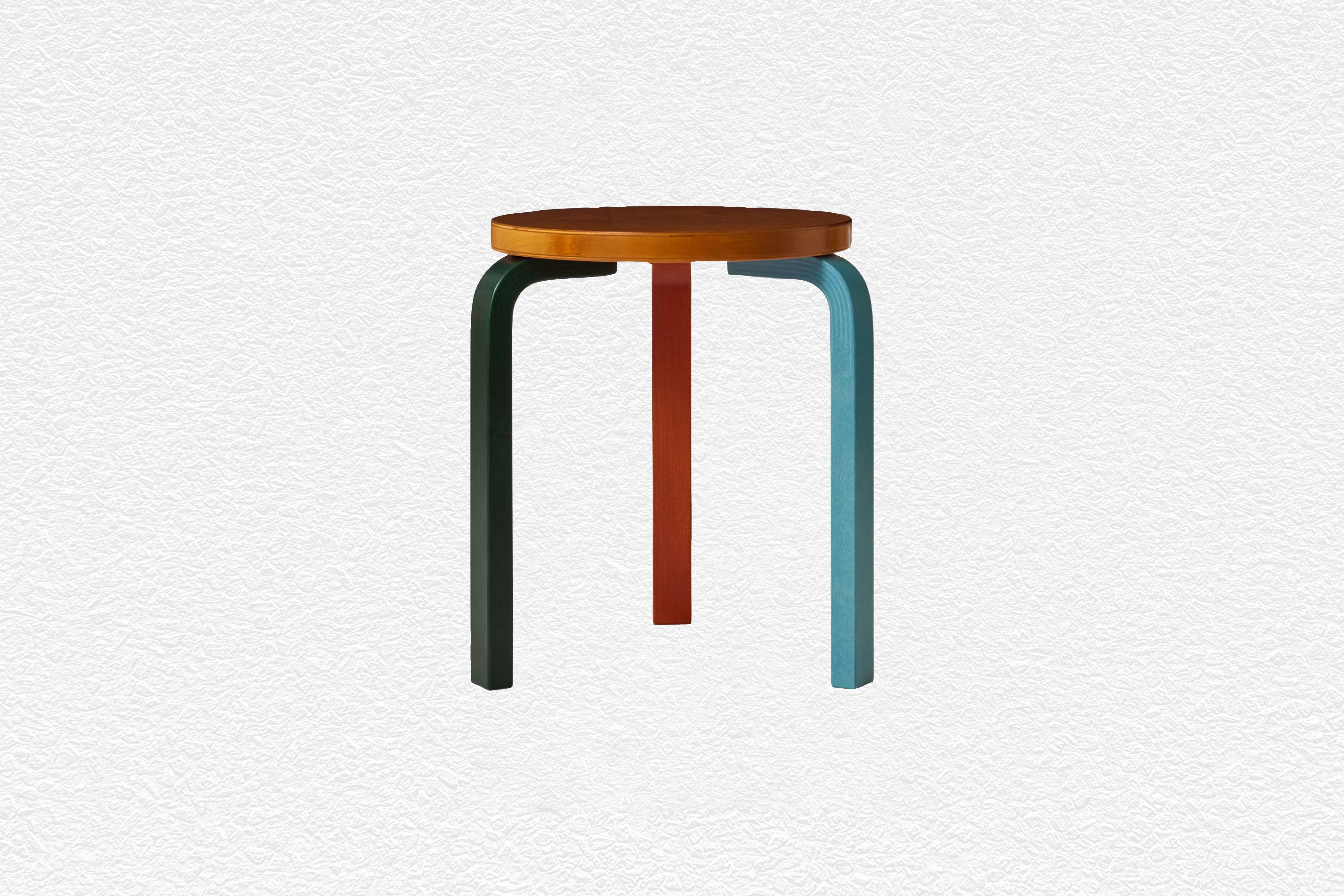 Artek - Aalto Four Colour-Stained Stool 60