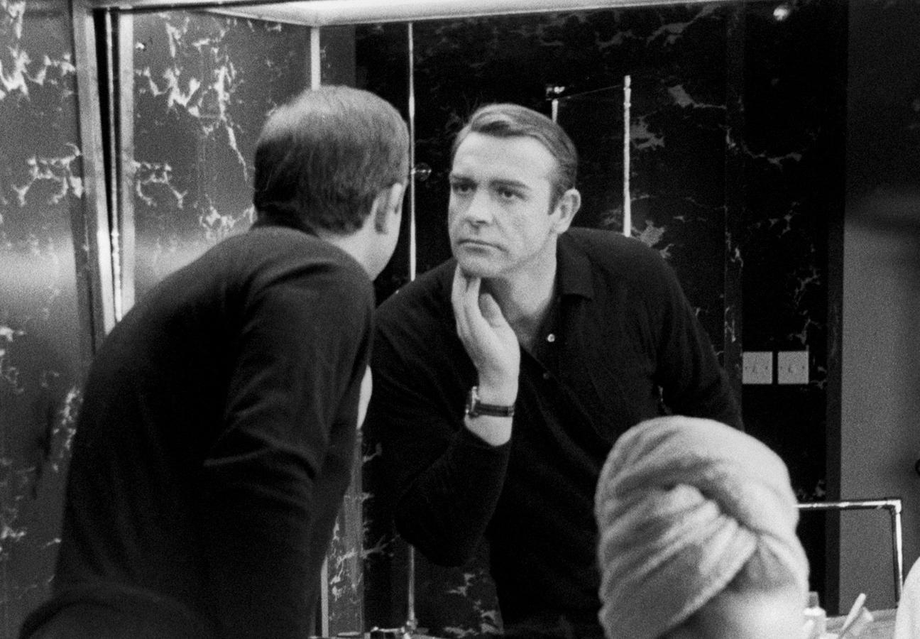 james bond grooming sean connery bathroom shaving