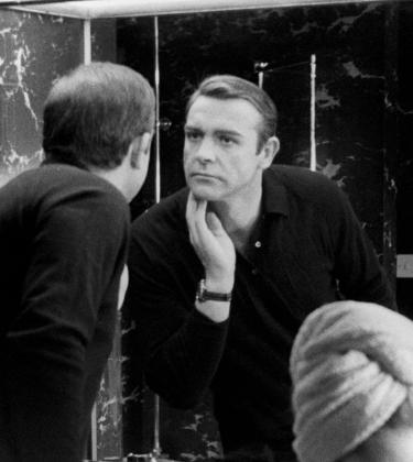 james bond grooming sean connery bathroom shaving
