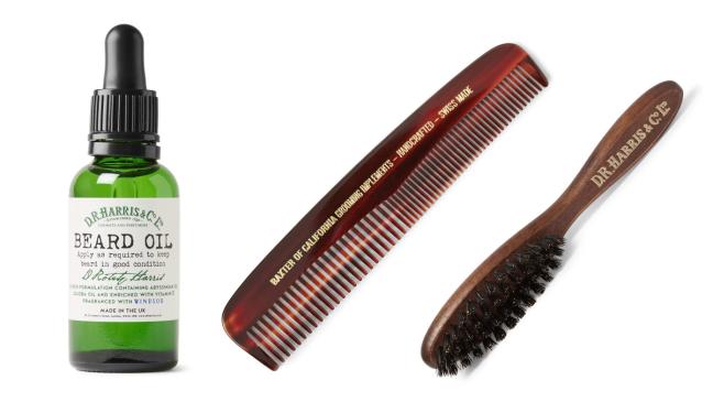 Beard grooming comb and oil