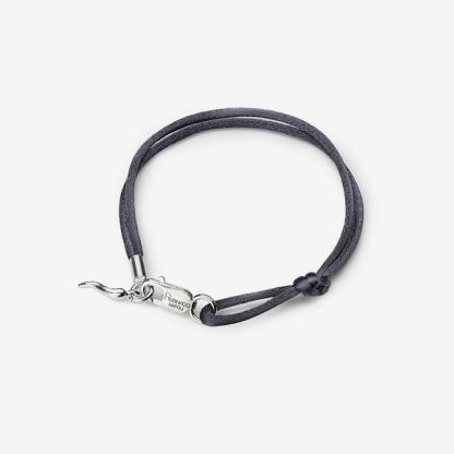 Rubinacci Dark Gray Silk Bracelet