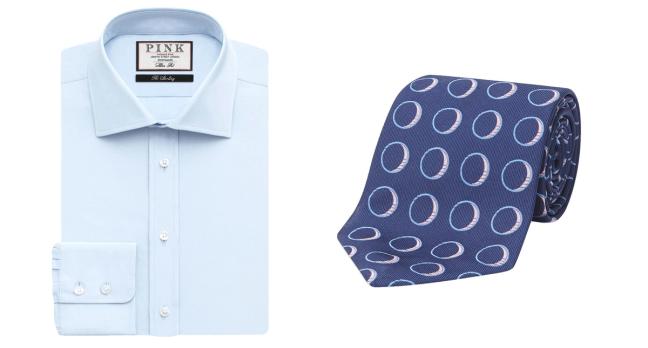 Thomas Pink Frederick plain shirt and Turnbull & Asser tie