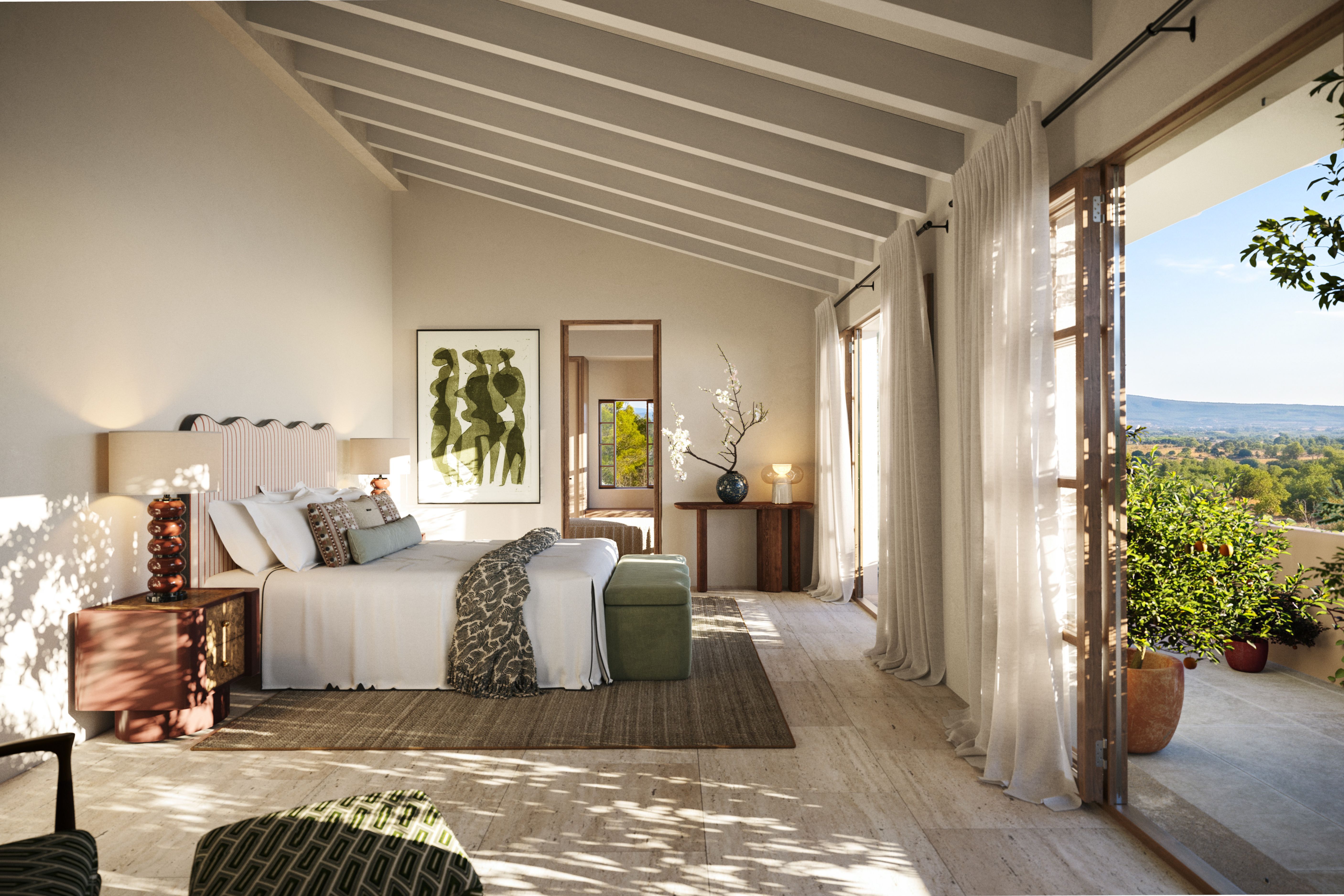 Proposed bedroom interior at Son Credo