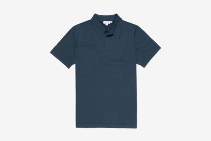 Sea Island Cotton Knit Polo Shirt in Samphire