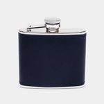 Ettinger Leather Hip Flask in Marine Blue 