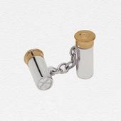 Double Cartridge Silver Cufflinks