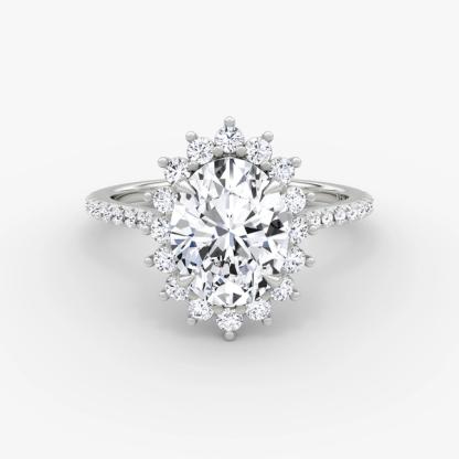 The Floral Cathedral Oval Engagement Ring