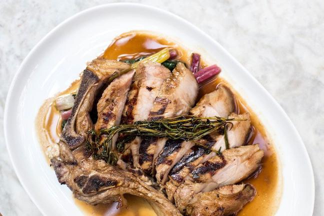 Veal chop, cime di rapa, anchovy & lemon_ Claire Menary (3)