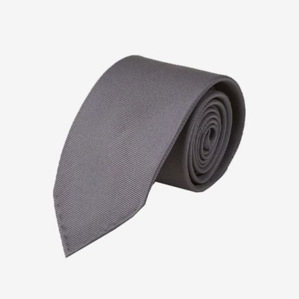 Drake’s Grey Hand-Rolled Tie
