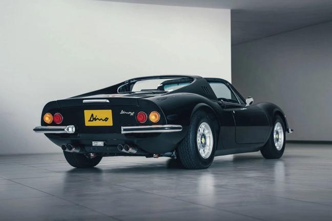 Back of a black Ferrari Dino 246
