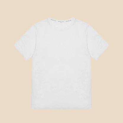 Tubular crew neck tee — white