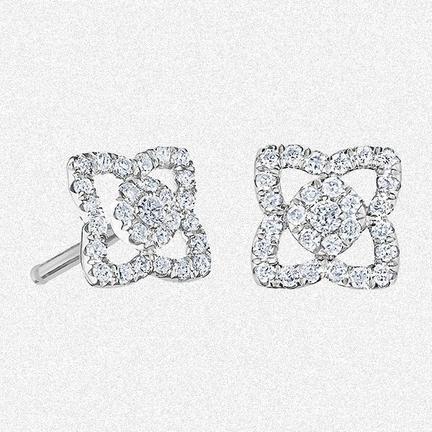 De Beers Enchanted Lotus stud earrings