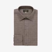 Emma Willis tobacco prince of wales check flanello shirt