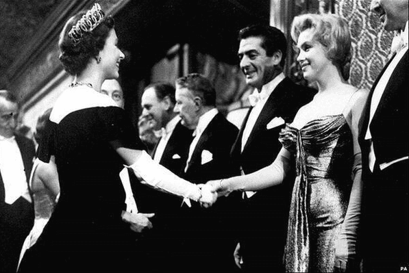 1956 - The Queen meets Marilyn Monroe (Press Association)