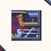 Turnbull & Asser Jazz Blue Silk Pocket Square