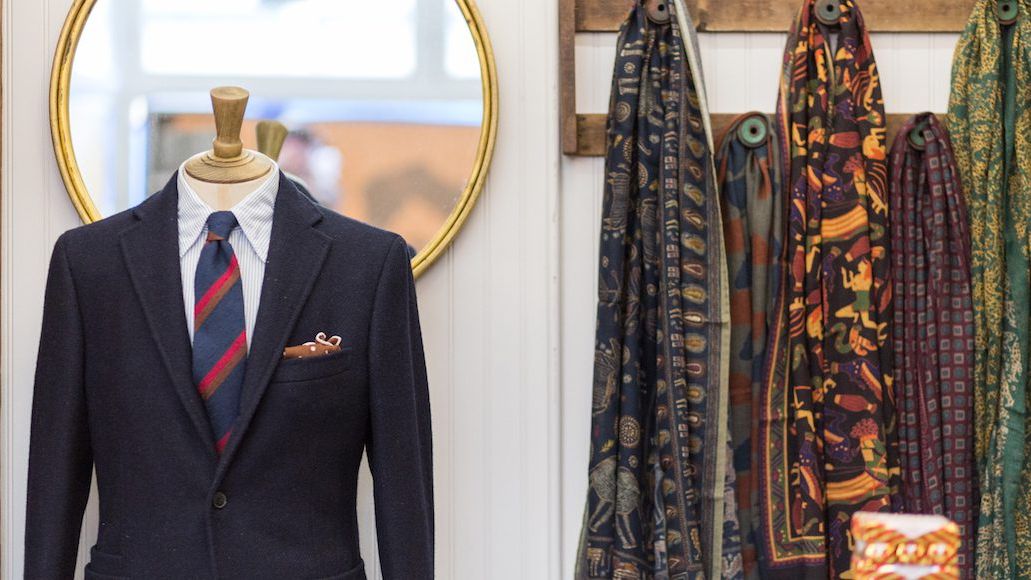 The venerable English clothier pops up in New York