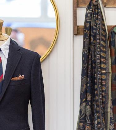 The venerable English clothier pops up in New York