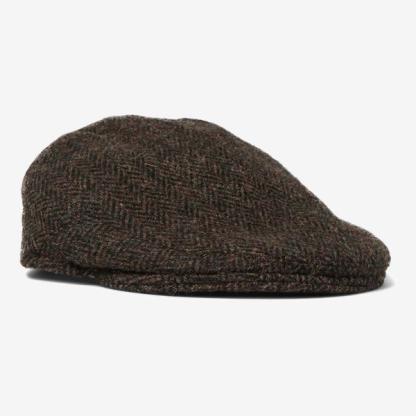 Anderson & Sheppard Herringbone Flat Cap