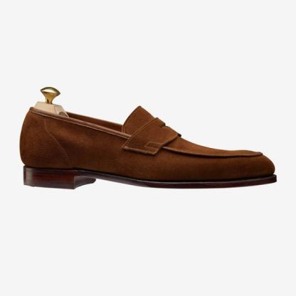 Crockett & Jones Tobacco Suede Loafers