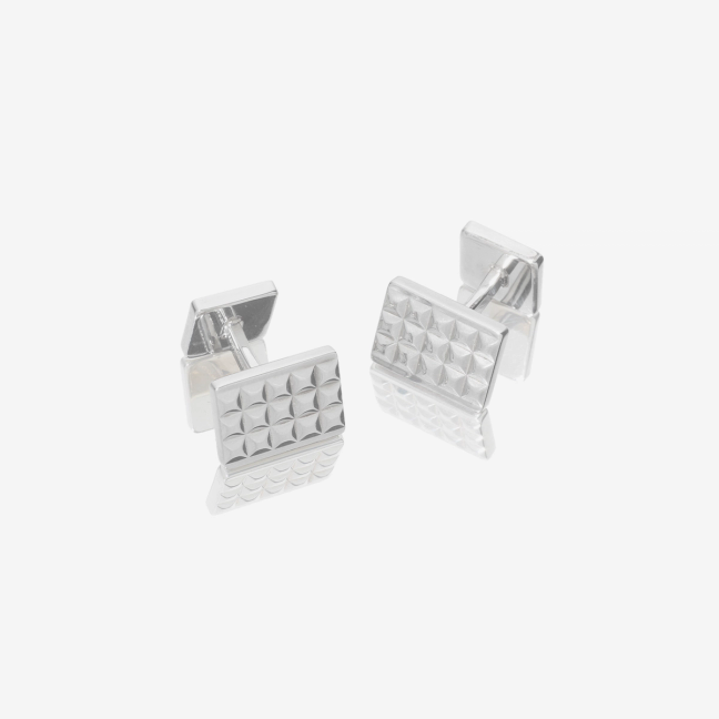 A pair of Tiffany silver-plated cufflinks