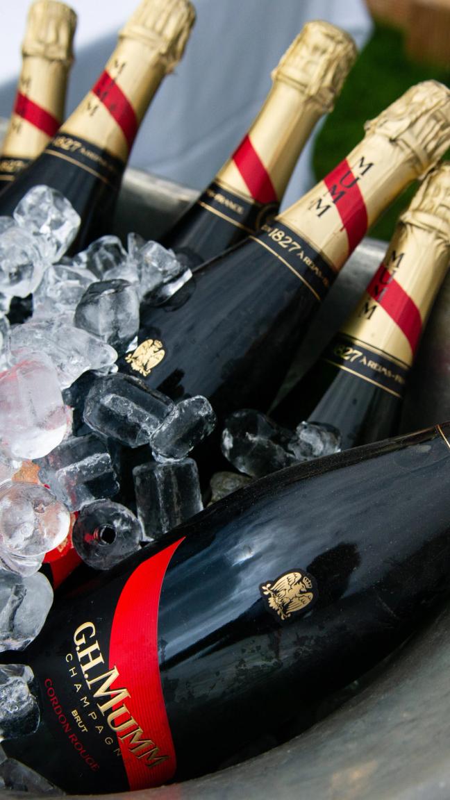 Ice Bucket full of G.H.Mumm Champagne