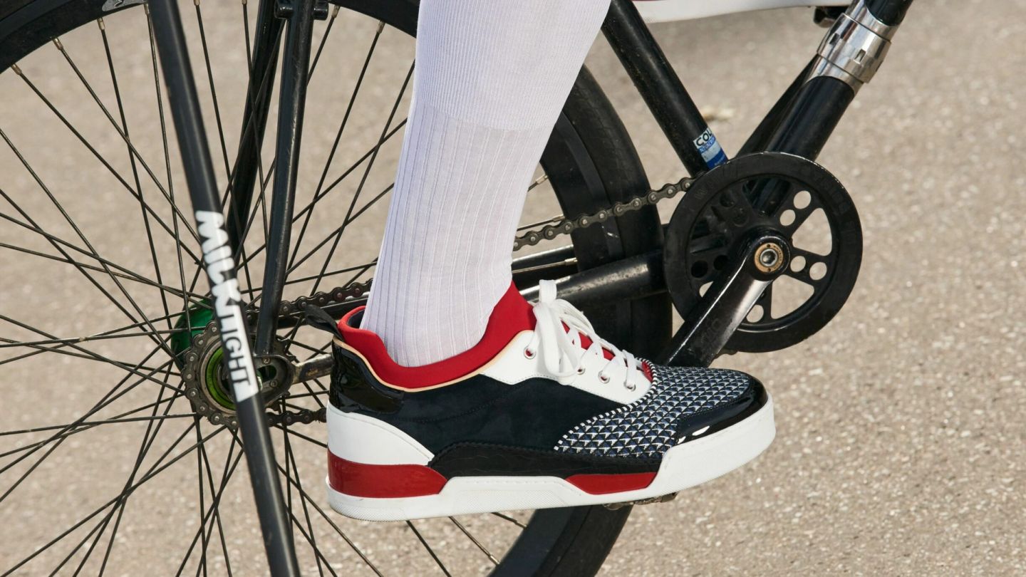 Louboutin launches new sneaker with Pitti polo party