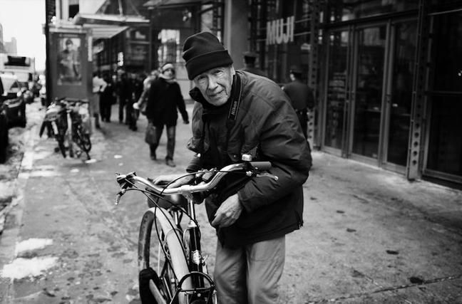 Bill+Cunningham+and+His+Bike+in+January