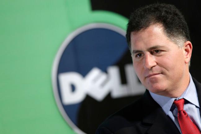 Michael Dell, chairman of Dell Inc., speaks at a news confer