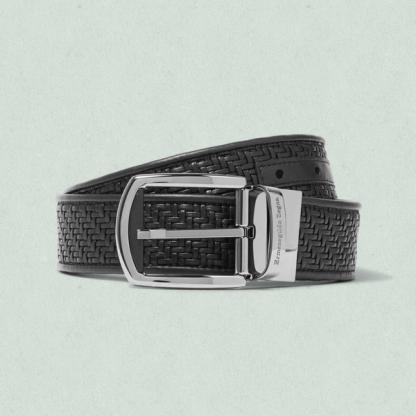 Ermenegildo Zegna Tessuta Leather Belt