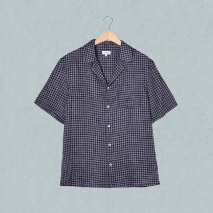 Sir Plus Navy Check Cuban Shirt