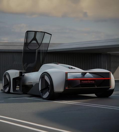 A fantasy supercar, the Polestar Synergy sits somewhere between F1 and Tron