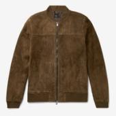 Club Monaco Suede Bomber Jacket