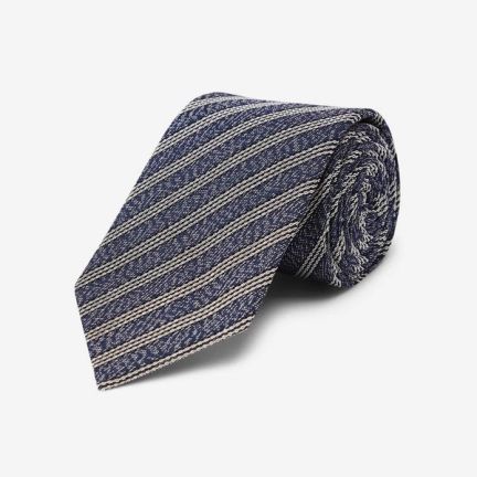 New & Lingwood Fine Stripe Grenadine Tie