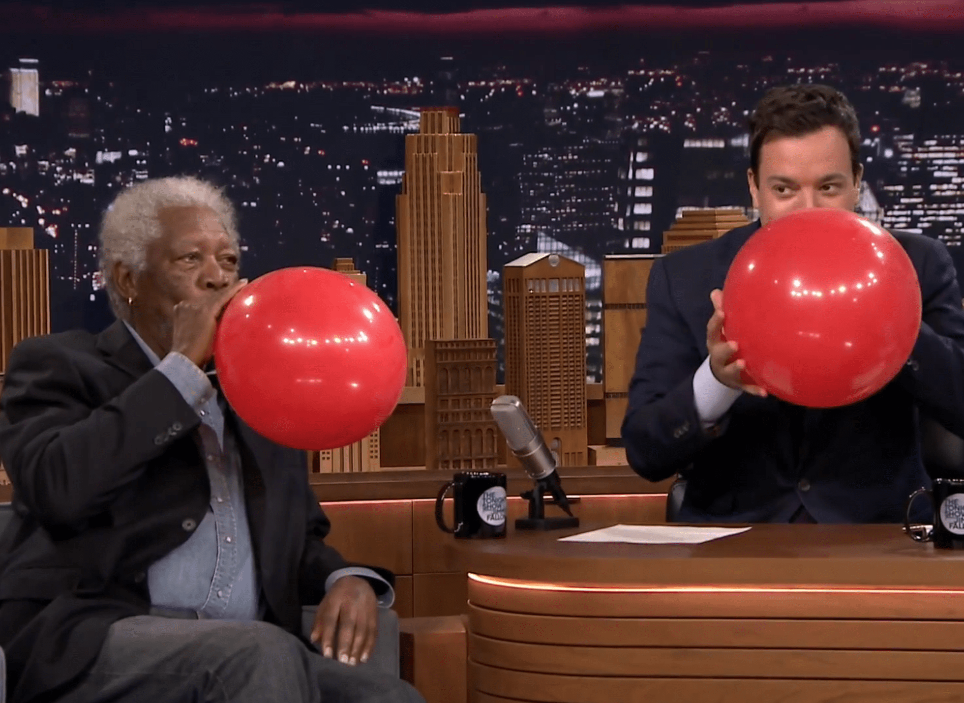 Morgan Freeman and Jimmy Fallon meet Daffy Duck