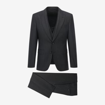 Hugo Boss Checked Three-Piece Suit