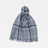 Joshua Ellis Cashmere and Silk Check Scarf