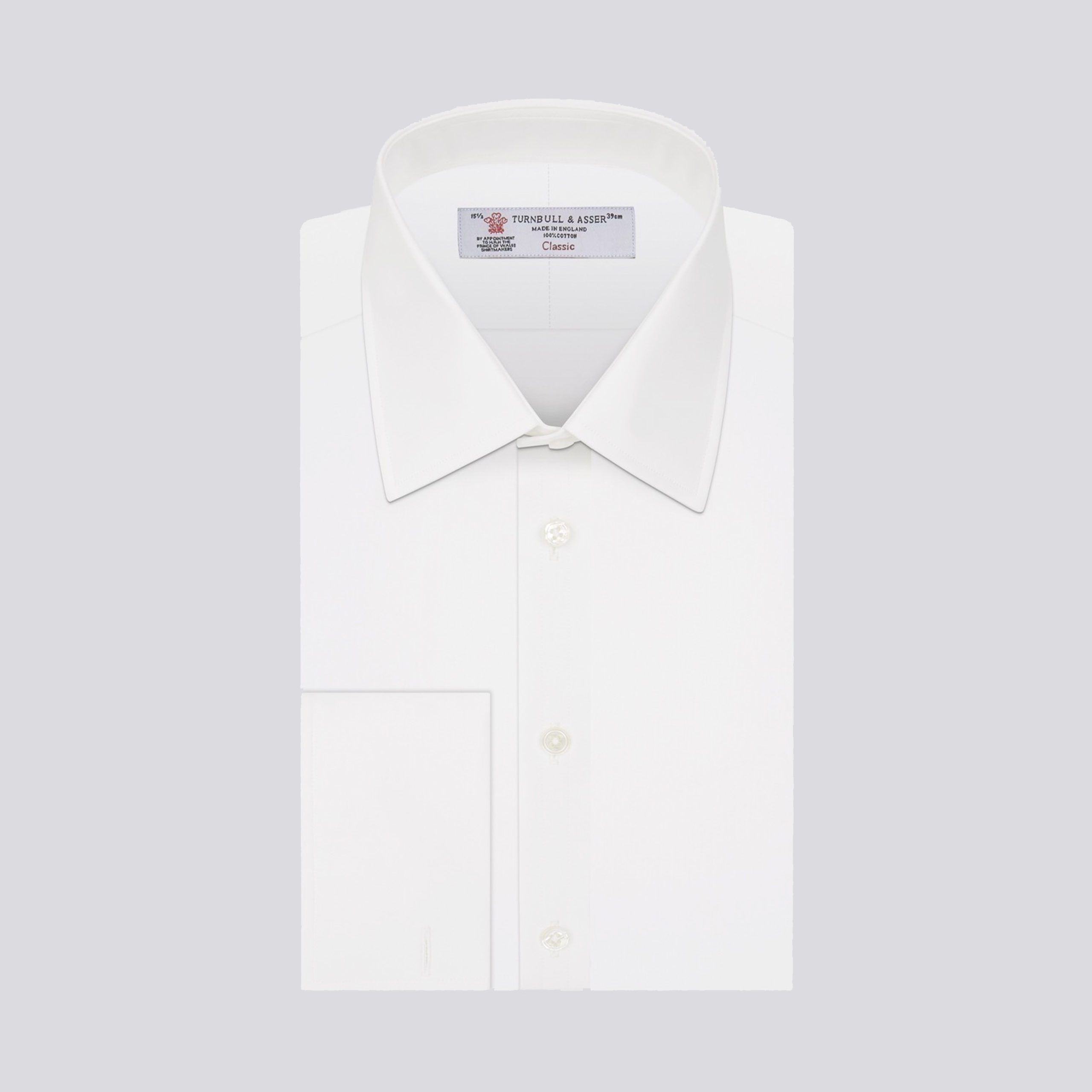 Turnbull & Asser Plain White Cotton Shirt