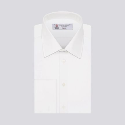 Turnbull & Asser Plain White Cotton Shirt