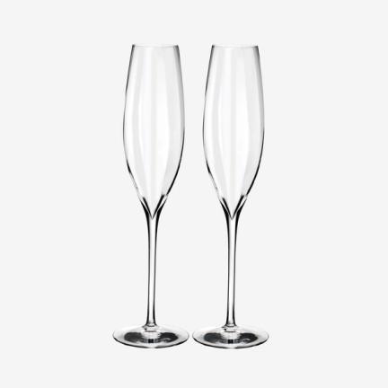 Waterford Elegance Optic crystal champagne flutes 