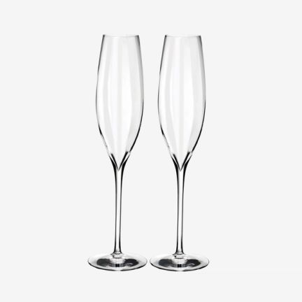 Waterford Elegance Optic crystal champagne flutes 