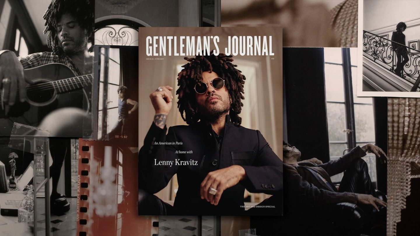 Issue preview: Lenny Kravitz covers the Art & Design issue of Gentleman’s Journal