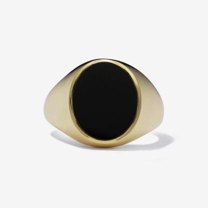 Ruffs Black Onyx Signet Ring