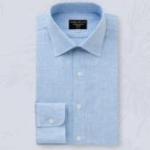 Emma Willis Pale Sky Linen Shirt