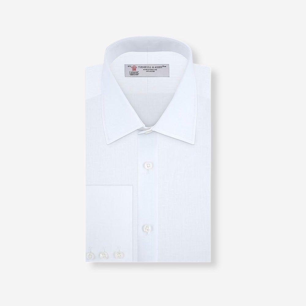 Turnbull & Asser White Linen Shirt