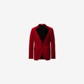 Lanvin Claret Slim-Fit Satin-Trimmed Velvet Tuxedo
